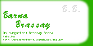 barna brassay business card